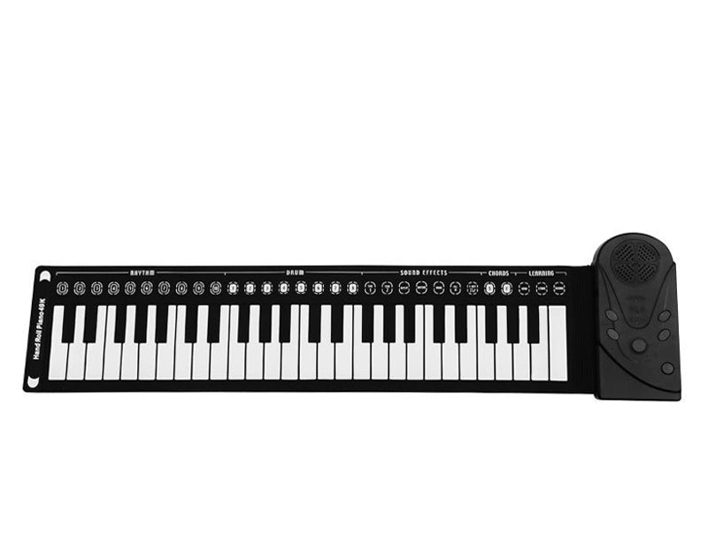 Andowl S747 Portable Roll Up Keyboard - Ultra Thin Flexible USB Keyboard for Travel, Office & Home Use (Black) | Perfect for Laptop, PC, Tablet & Mobile Devices