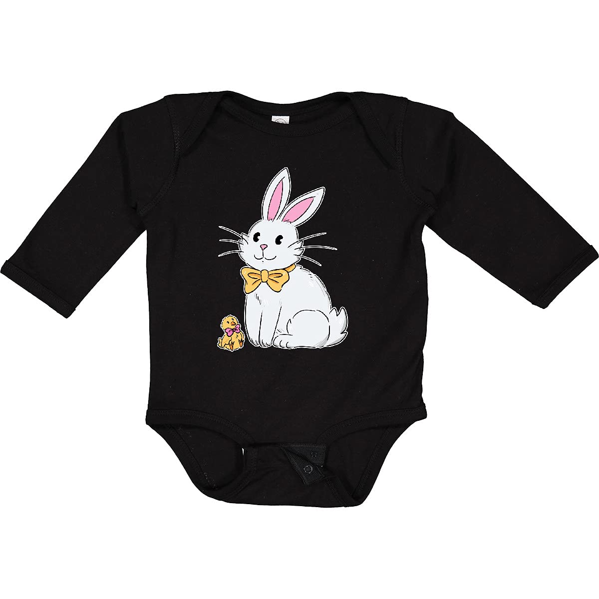 Inktastic Easter Cute Bunny and Chick Long Sleeve Baby Bodysuit - Adorable Holiday Outfit for Newborns & Infants | Perfect for Easter Photos, Family Gatherings & Spring Celebrations