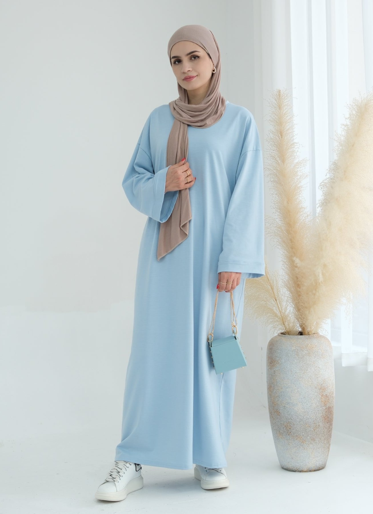 Ava Knit Maxi Dress for Women - Soft & Comfortable Long Flowy Dress in Blue | Perfect for Summer, Beach, Parties & Casual Wear