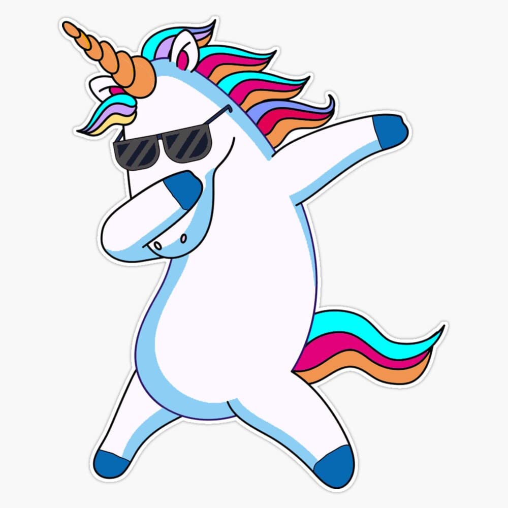 Dabbing Unicorn Vinyl Decal 5
