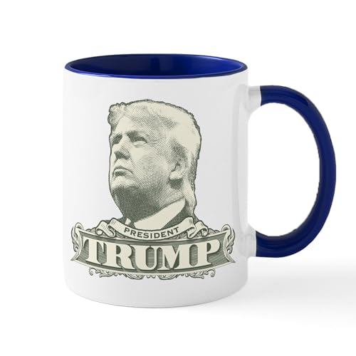 White/Navy Inside - Donald Trump Dollar Bill Mug