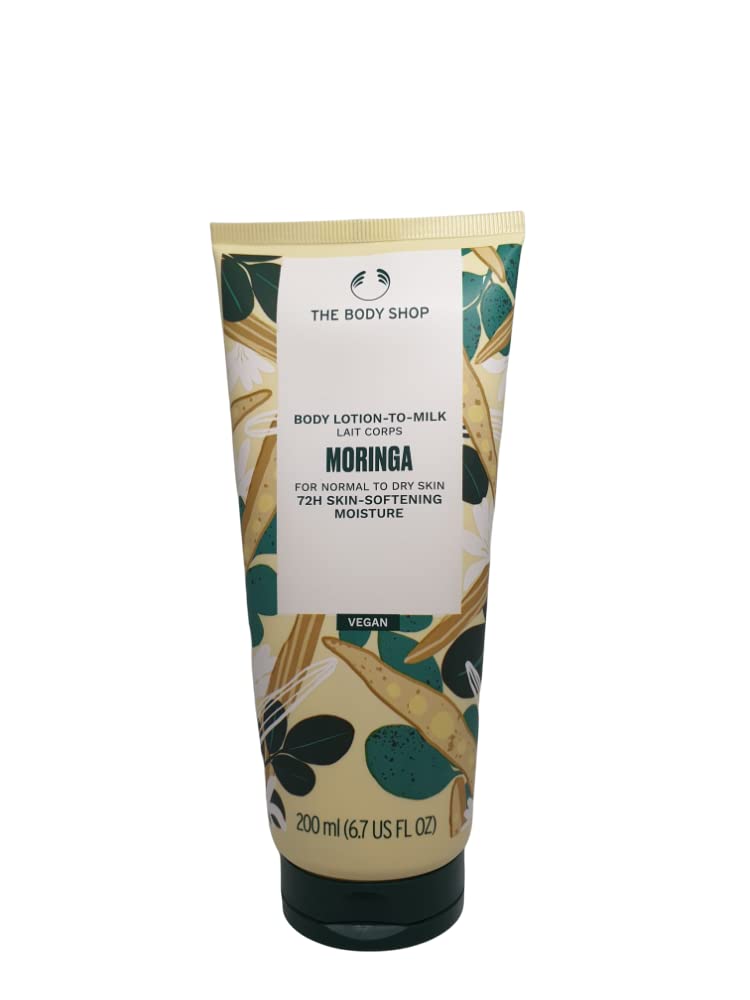 Humidex The Body Shop Moringa Body Lotion to Milk - 72H Moisturizing Vegan Cream for Normal to Dry Skin (200ml) | Hydrating Daily Body Care for Women & Men