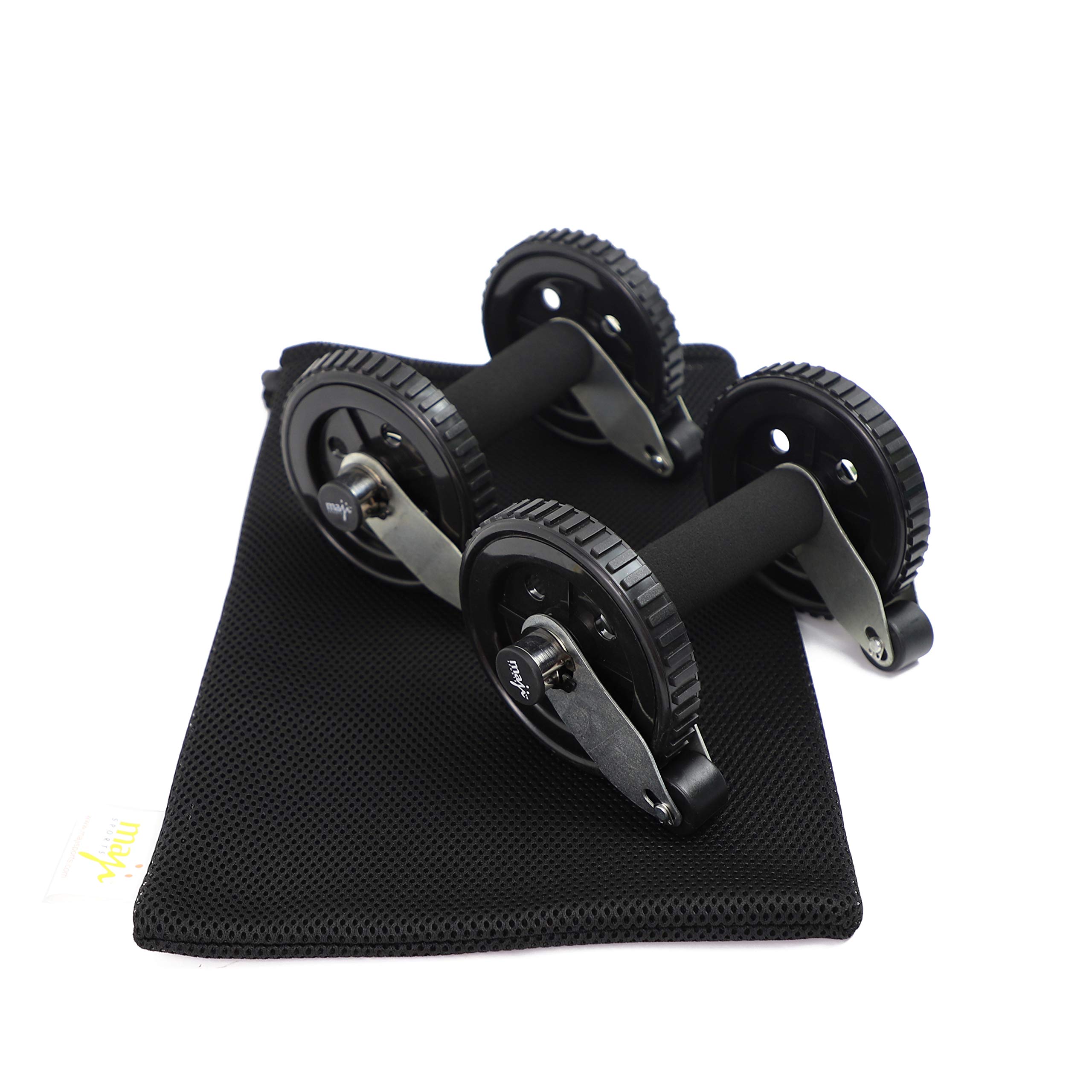 Maji Sports Ab Roller Wheel - Core Workout Equipment for Home Gym, Abs Exercise & Strength Training - Perfect for Fitness, Yoga & CrossFit Training