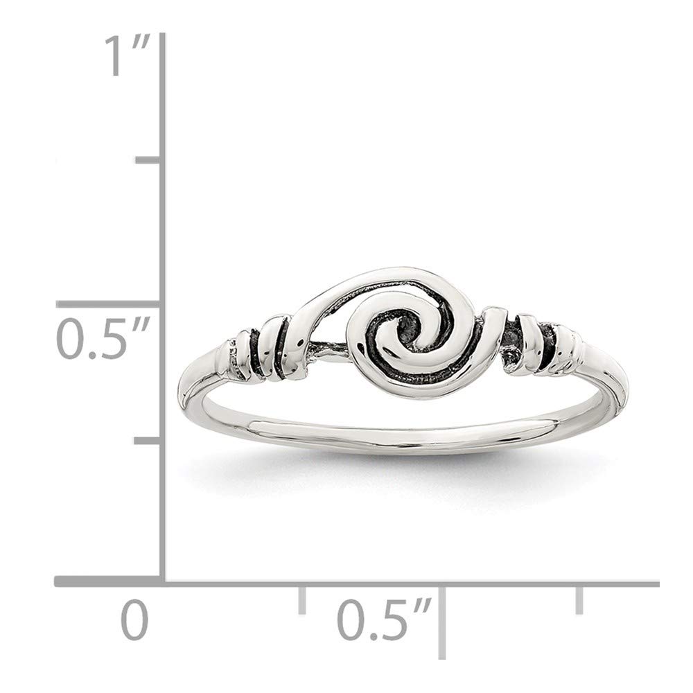 Jewels By Lux Sterling Silver Antiqued Swirl Ring - Vintage Inspired Jewelry for Women | Perfect for Weddings, Parties & Everyday Elegance