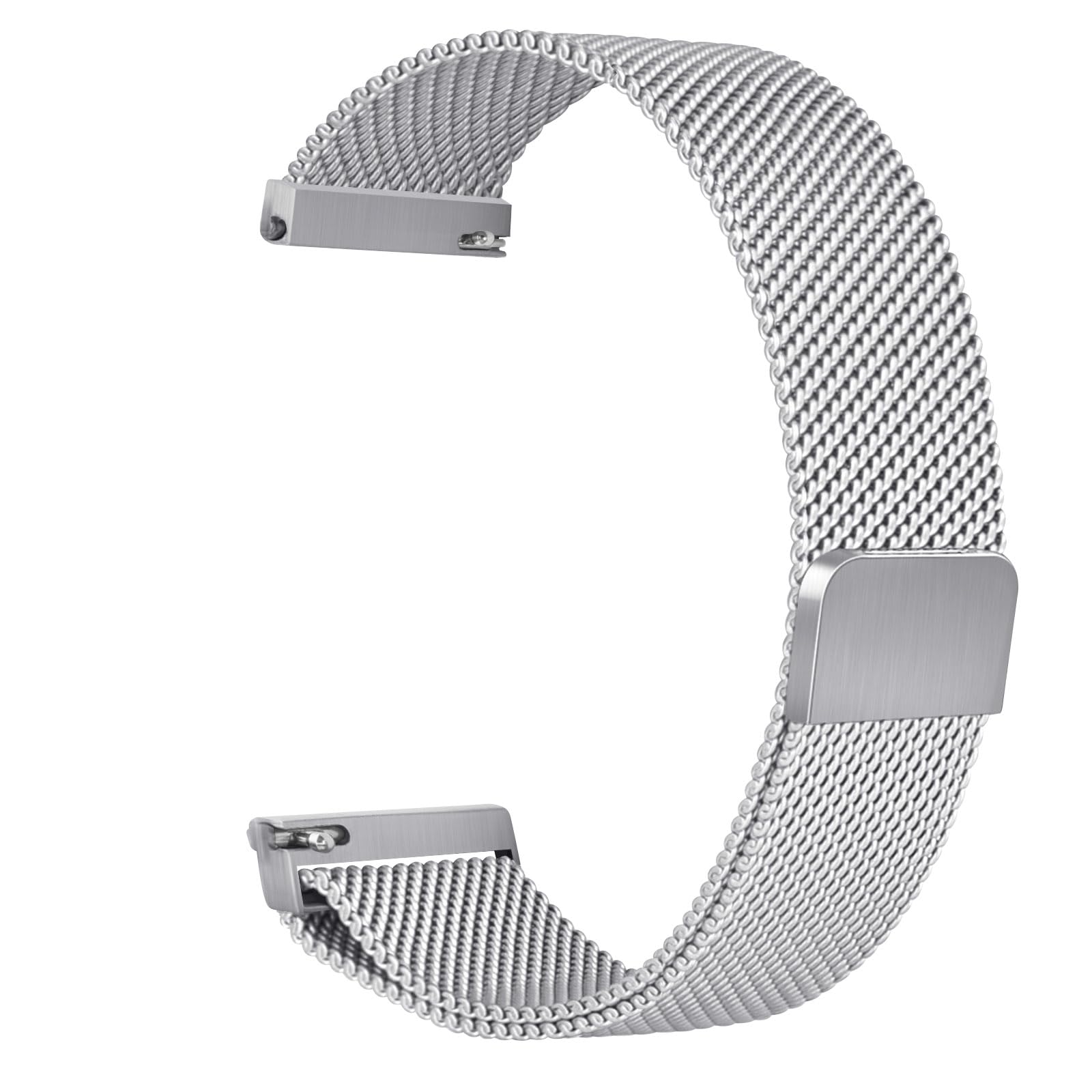 Samsung Galaxy Watch 4/5/6 Metal Strap - 20mm Adjustable Band for Men & Women | Gym & Office Wear (Silver)