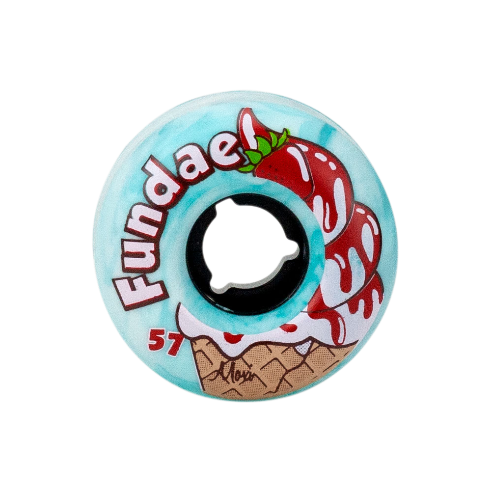 Moxi Fundae Hybrid Wheels 4 Pack - Premium Roller Skate Wheels for Indoor & Outdoor Skating - Perfect for Rinks, Parks & Street Skating