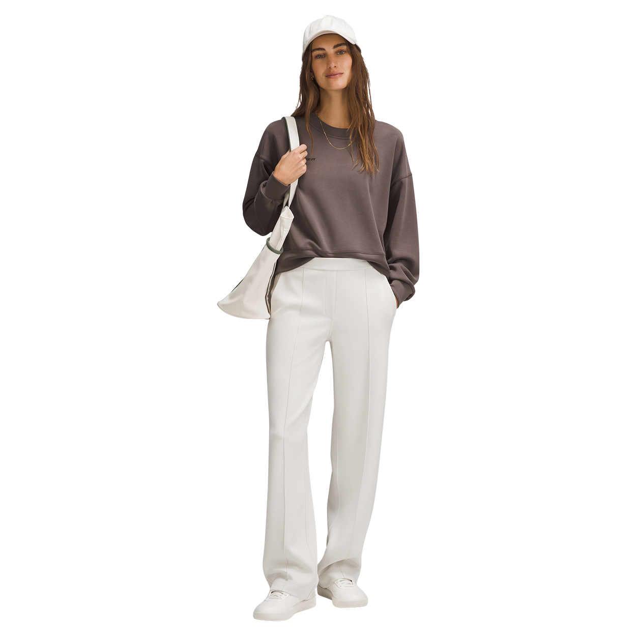 Lululemon Women's S24 Bauer Crop Crew - Soft & Breathable Yoga Top for Workouts & Casual Wear