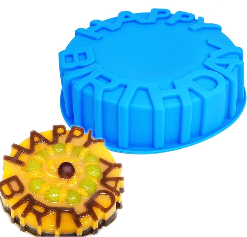 Premium Silicone Cake Molds for Baking - Non-Stick Reusable Birthday Cake Pan Set for Desserts, Cookies, Bread, Pudding, Jelly & Chocolate | Perfect for Home Baking, Party Treats & Holiday Desserts