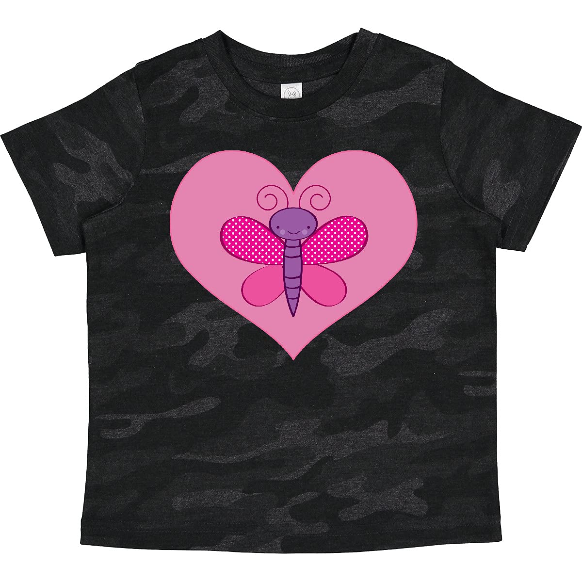 Inktastic Valentine Butterfly Toddler T-Shirt - Cute Heart & Butterfly Design for Kids - Perfect for Valentine's Day, Birthday Gifts & Casual Wear