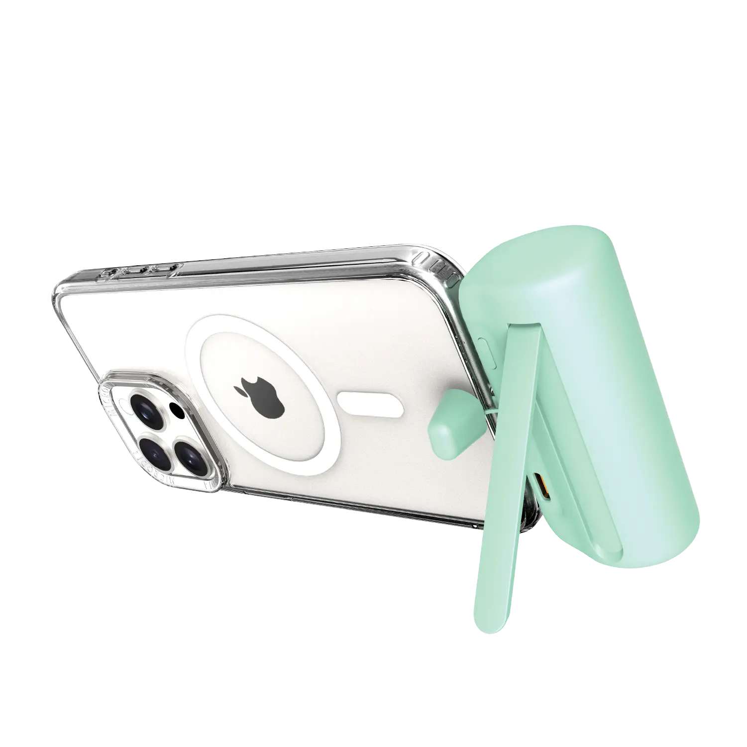 MICRODIA POWERPack™ Nano PD20W Mini Portable Power Bank - 5000mAh Ultra-Compact Charger with Built-in USB-C Cable & Foldable Kickstand | Fast Charging for iPhone, Android, AirPods | Perfect for Travel, Camping, and Emergency Power Backup