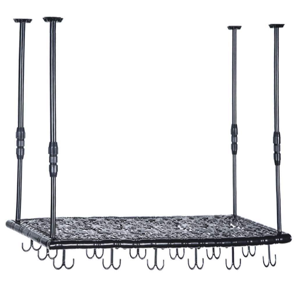 Vintage Under Cabinet Wine Glass Hanging Rack - Metal Ceiling Mounted Goblet Holder for Kitchen, Bar, Restaurant & Cafe - 31.5