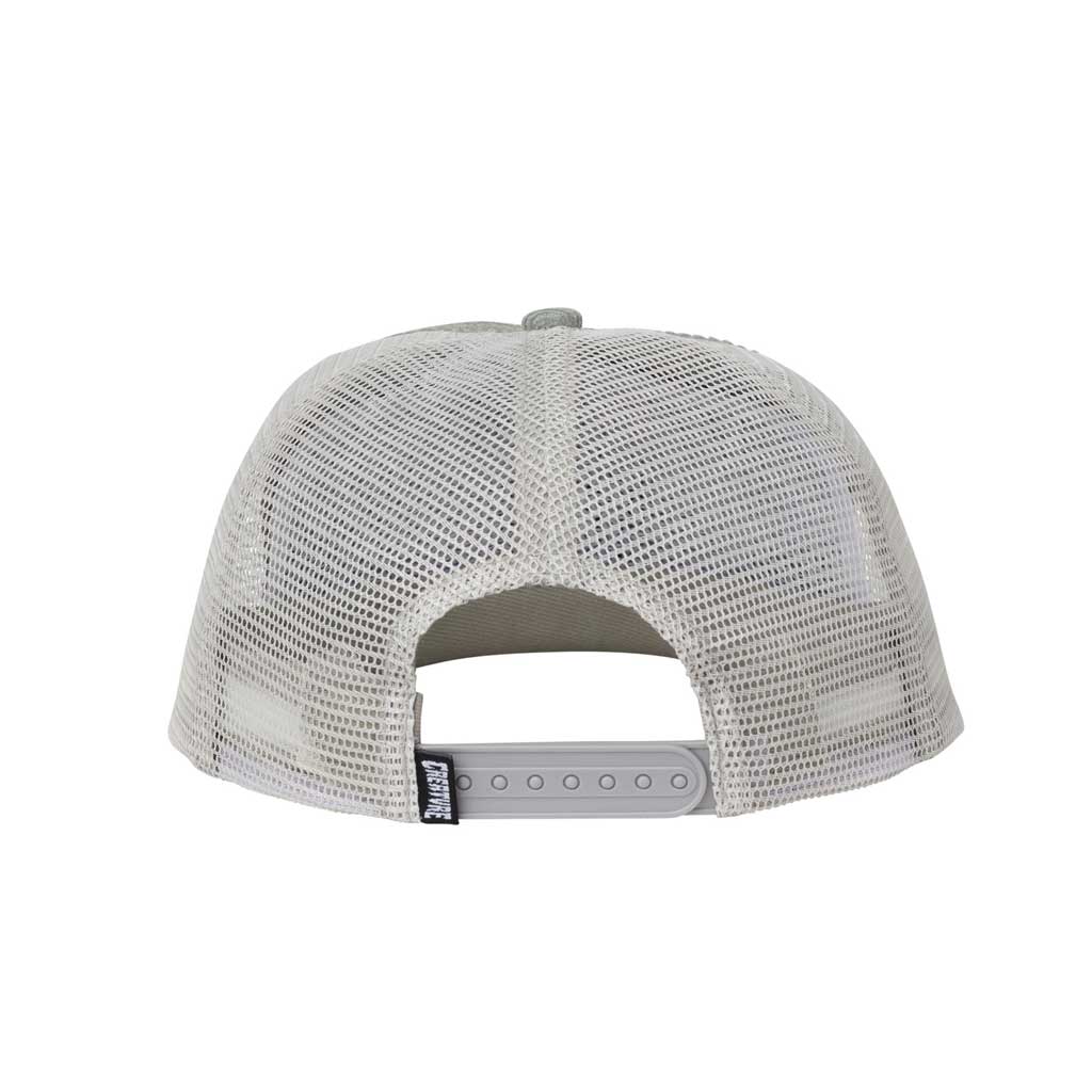 Creature Bonehead Flame Mesh Trucker Hat - Grey | Stylish & Comfortable Baseball Cap for Men & Women - Perfect for Outdoor Sports, Concerts & Casual Wear