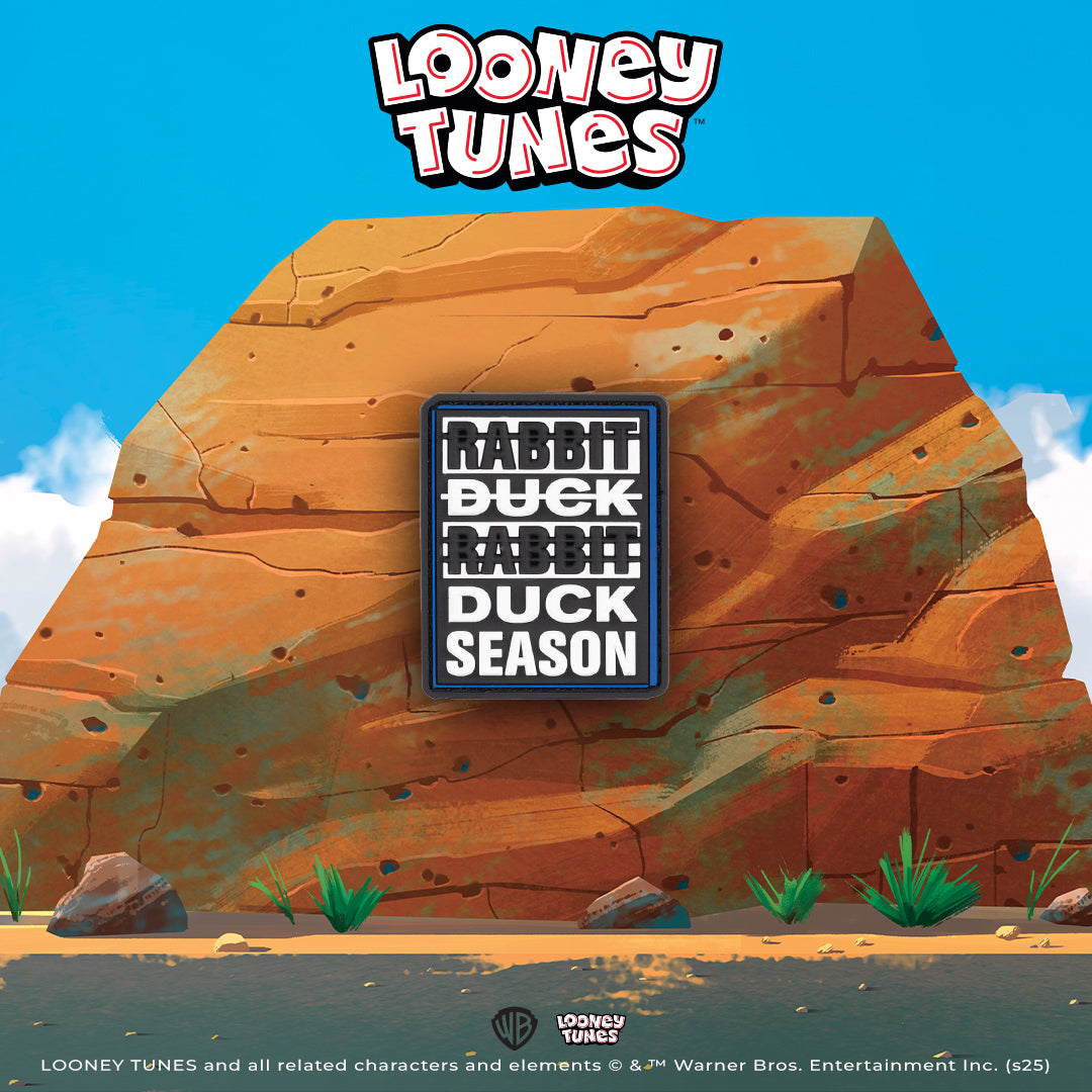 Looney Tunes Duck Season Embroidered Iron-On Patch - Perfect for Hats, Jackets & Backpacks - Cartoon Character Accessories for Fans & Collectors