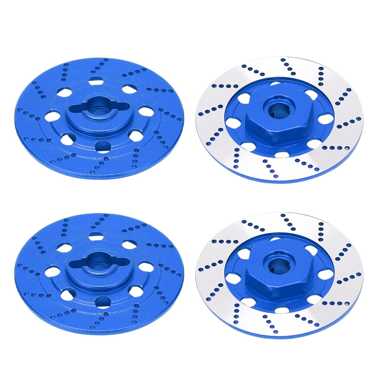 VGEBY Aluminum Alloy RC Car Brake Disc Set - Hex Hub Brake Disc for RC Road Racing Models (Dark Blue) | High-Performance Upgrade Parts for Drift Racing & Off-Road RC Cars