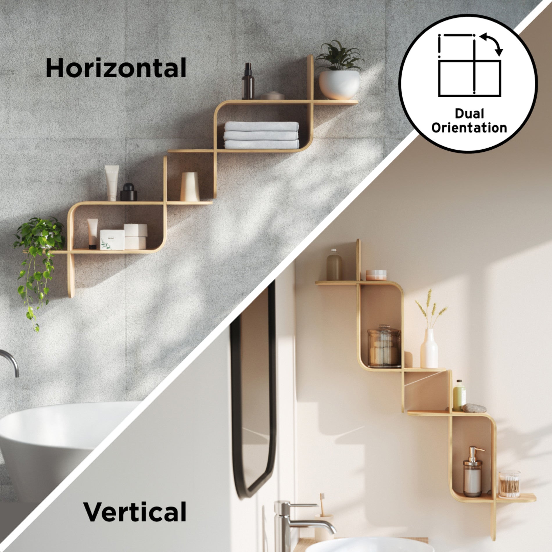 Modern Floating Wall Shelf - Sturdy & Stylish Storage Solution for Living Room, Bedroom, or Office Decor | Easy Installation & Space-Saving Design