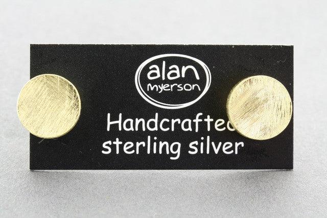 Sterling Silver & Gold Plated Circle Stud Earrings for Women - Perfect for Everyday Wear, Parties & Gifts