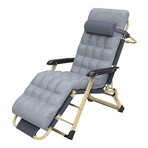 XCXDX Portable Folding Chair - Adjustable Backrest Lounge Chair for Beach, Camping, Office & Home Use - Includes Support Rod & Comfortable Pearl Cotton Cushion - Perfect for Sunbathing, Picnics, Lunch Breaks & Outdoor Relaxation