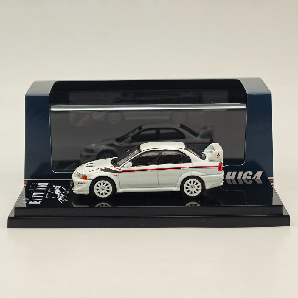 1/64 Scale Mitsubishi Lancer GSR Evolution VI Diecast Model Car - White HJ642033CW | Collectible Hobby Japan Miniature for Car Enthusiasts & Display Showcase