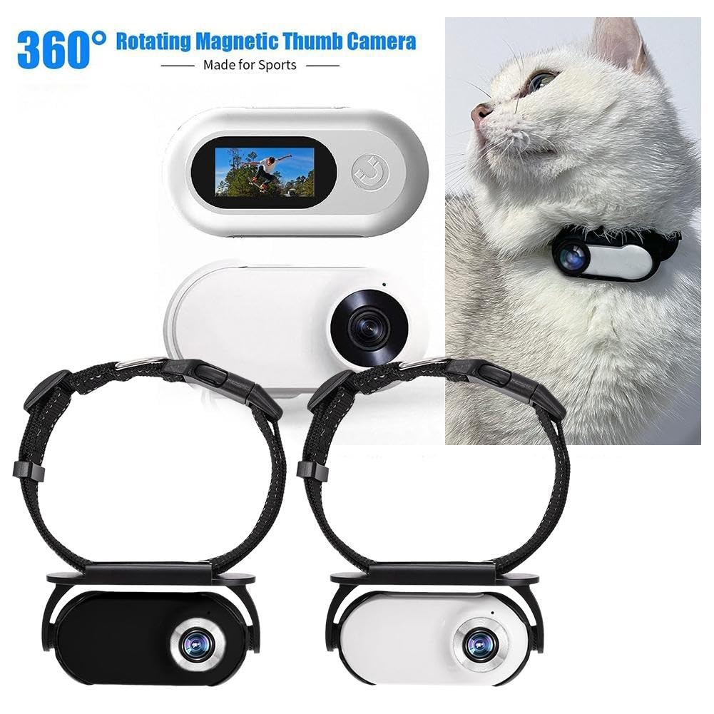 HD 1080P Dog Collar Camera - Mini Pet Body Camera with Action Video for Dogs & Cats | Perfect for Pet Monitoring, Training & Outdoor Adventures