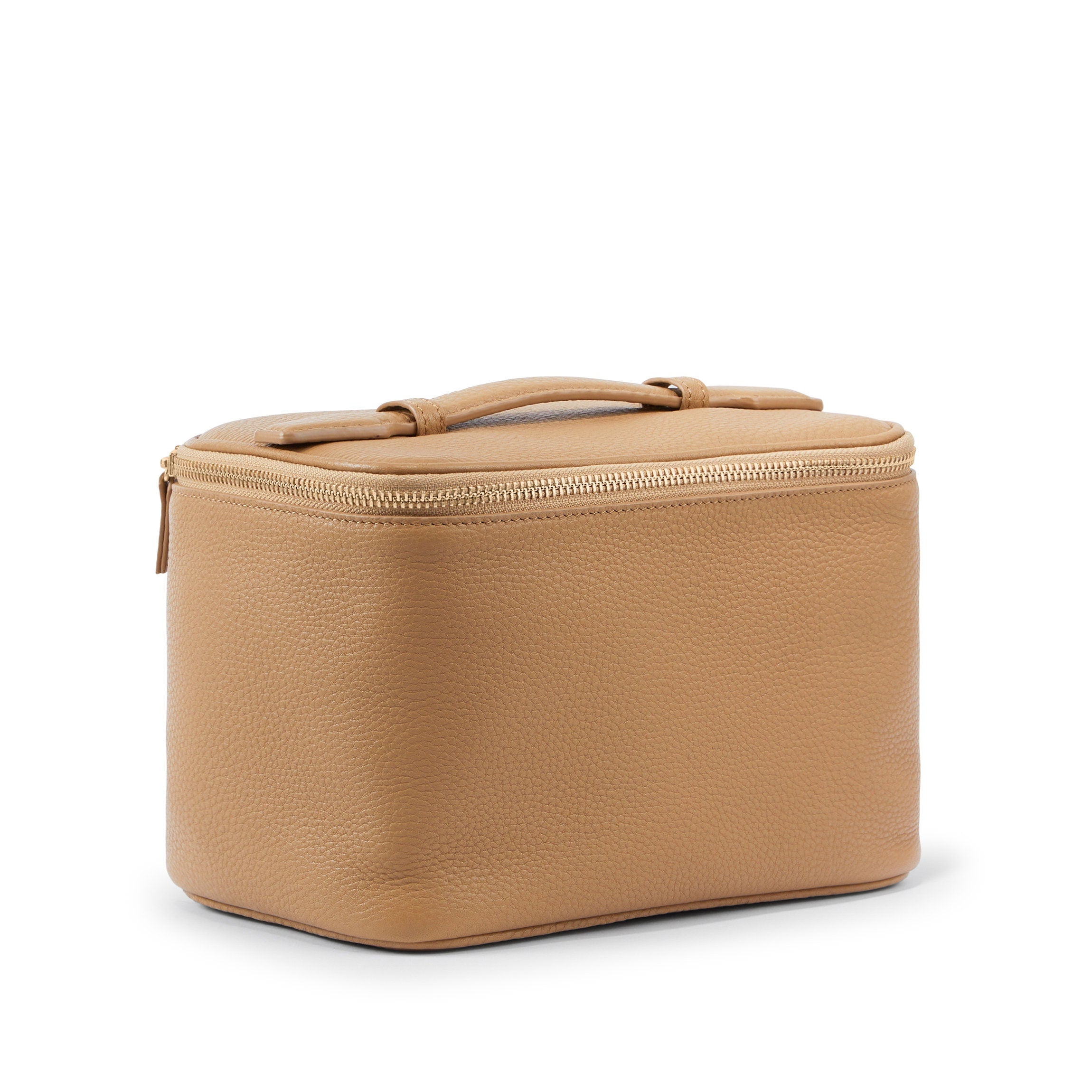 Professional Small Train Case in Camel Color - Perfect for Makeup Artists, Travel & Cosmetics Storage | Durable & Stylish Beauty Organizer