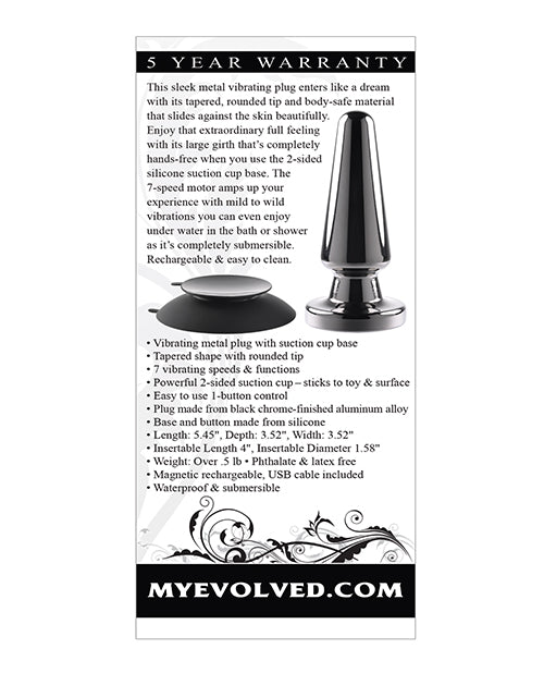 Premium Rechargeable Vibrating Anal Plug - High-Quality Metal Design for Enhanced Pleasure - Perfect for Couples Play & Solo Exploration