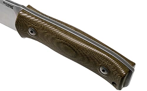 LionSTEEL M4 Fixed Blade Hunting Knife with FatCarbon Glow in Dark Carbon Fiber Handle - M390 Steel Blade, Full Tang Construction & Triple Stitched Leather Sheath | Perfect for Outdoor Camping, Survival, Bushcraft & Tactical Use | KAVISO Exclusive