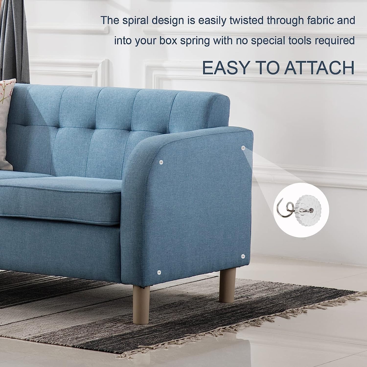 50 Clear Head Bed Skirt Pins for Upholstery & Sofa - Home Decor Essentials