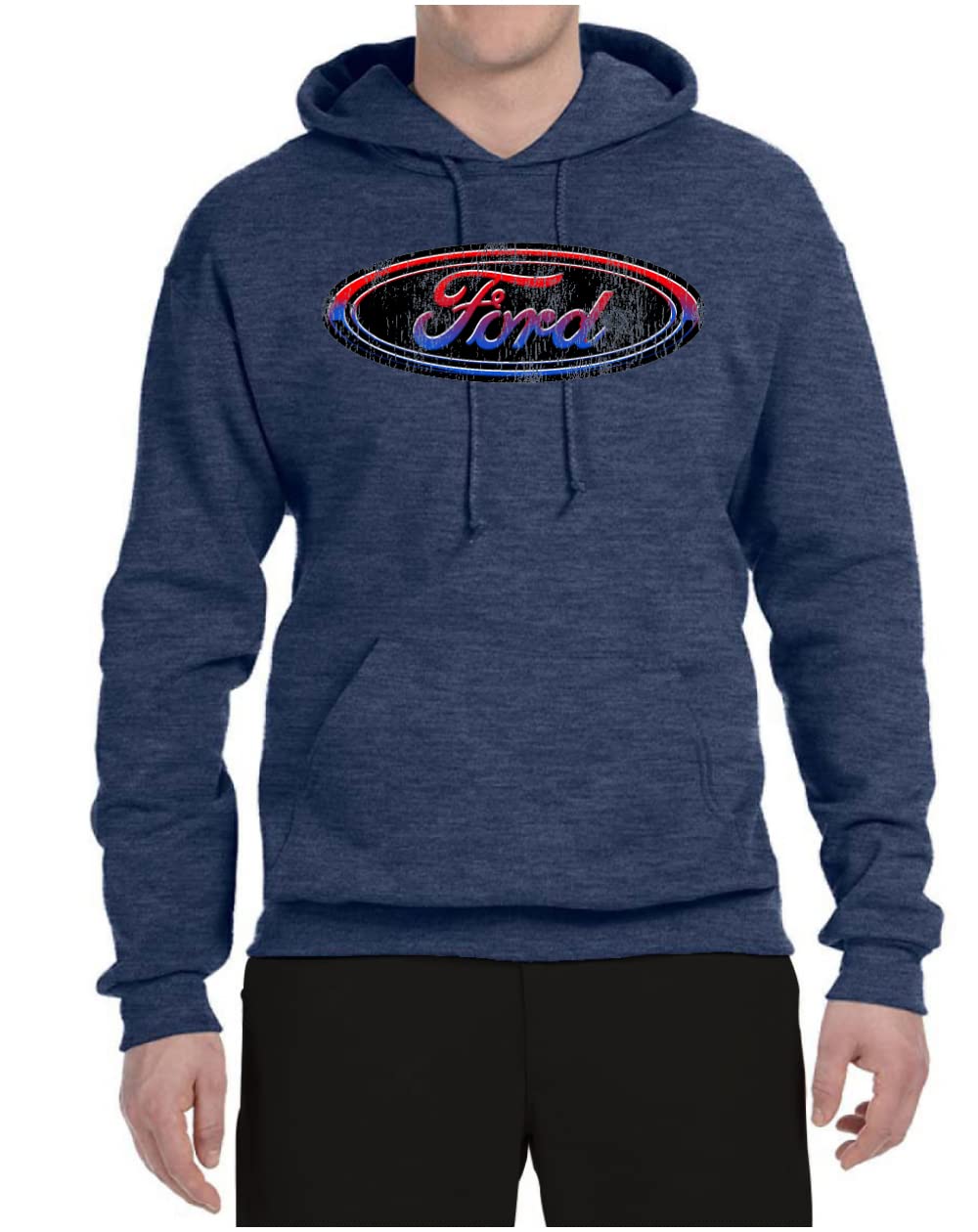 Wild Bobby Ford Logo Graphic Hoodie Sweatshirt for Men & Women - Red, Blue, Black - Casual Streetwear for Car Enthusiasts & Truck Lovers