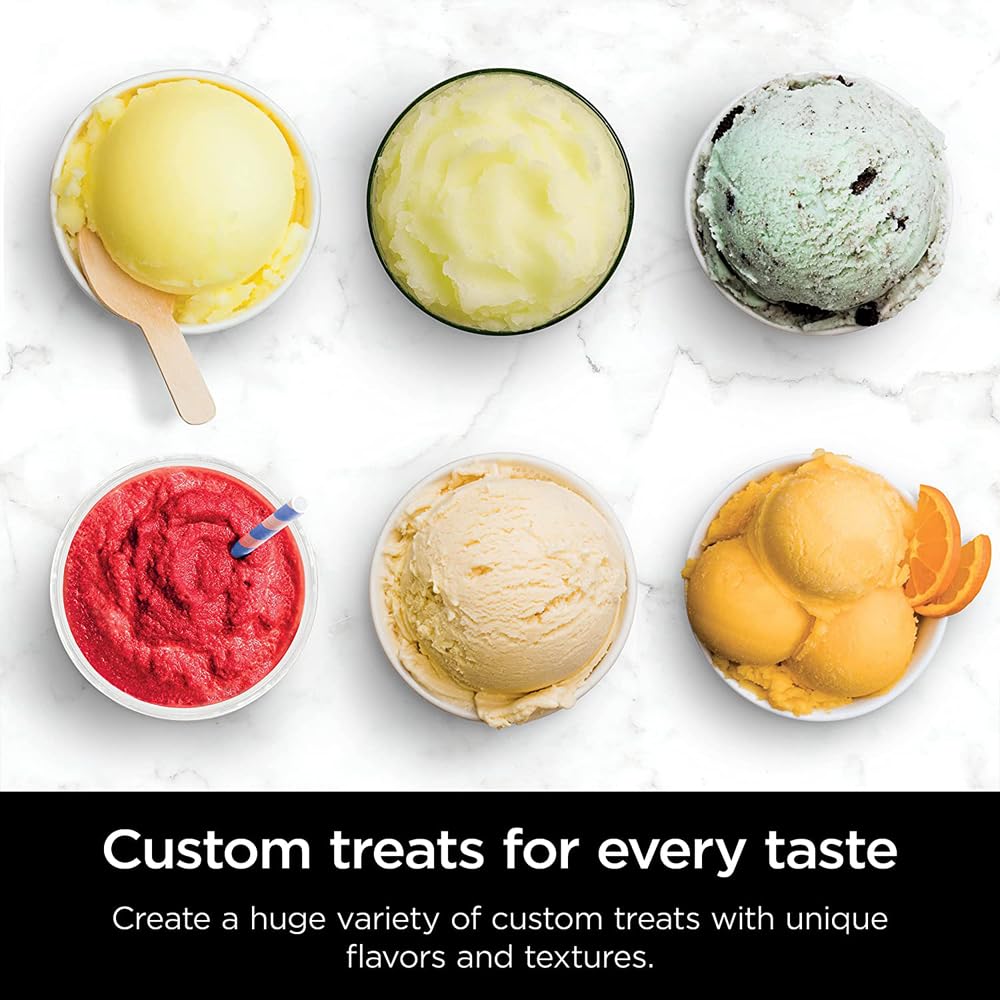 Ninja NC501 CREAMi Deluxe 11-in-1 XL Ice Cream Maker (Silver) - Renewed with 2-Year CPS Protection | Perfect for Homemade Gelato, Sorbet & Milkshakes | Commercial-Grade Frozen Dessert Machine for Restaurants & Home Kitchens