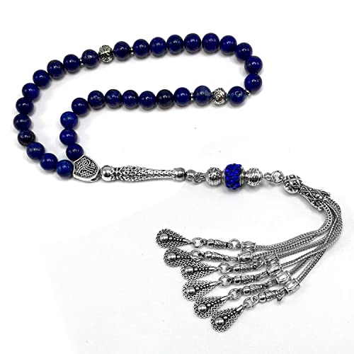 -Natural Lapis Lazuli Stone 8 mm 33 beads-