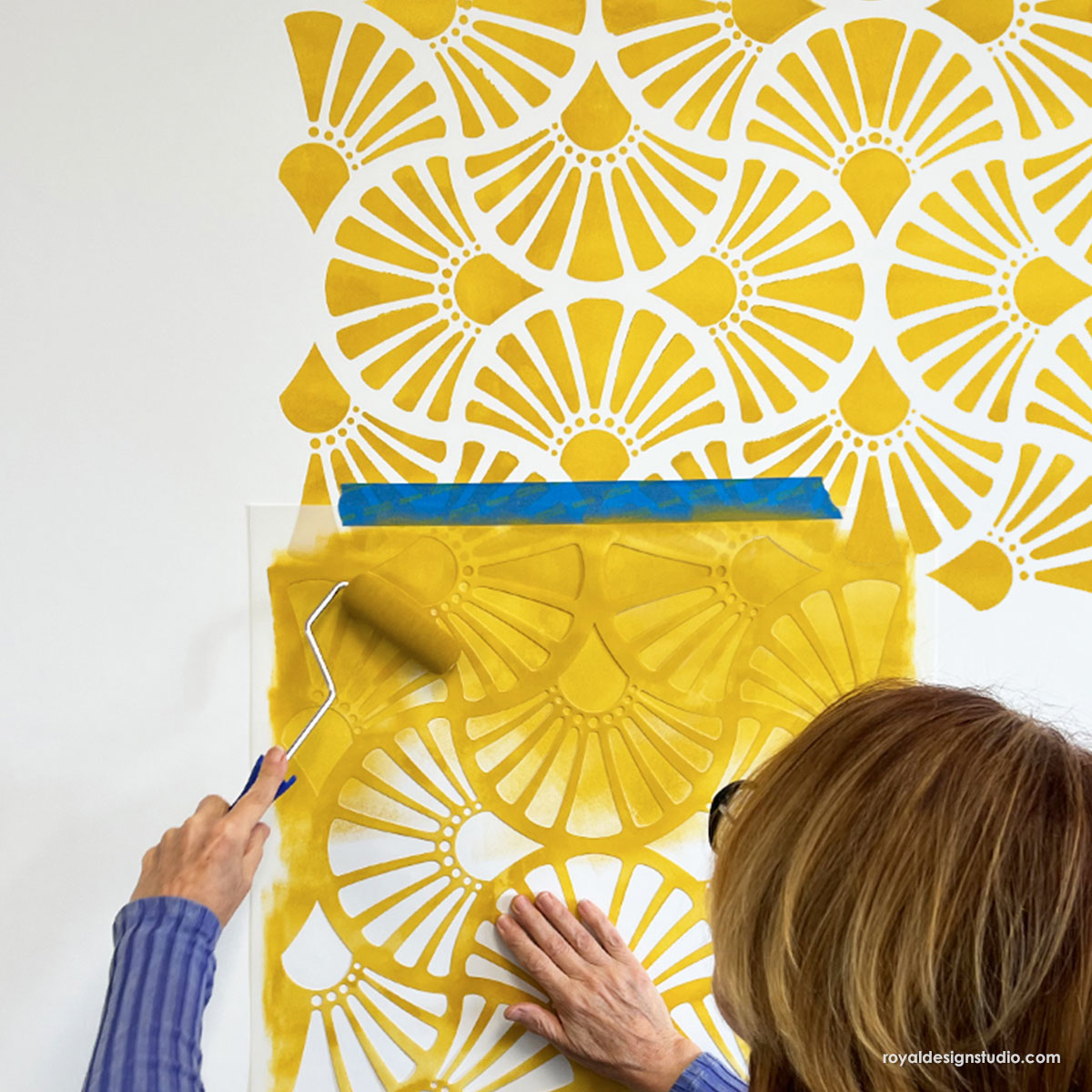 Asahi Wall Stencil - DIY Home Decor, Creative Painting Template for Walls, Furniture & Crafts - Perfect for Bedroom, Nursery, Living Room & Accent Walls