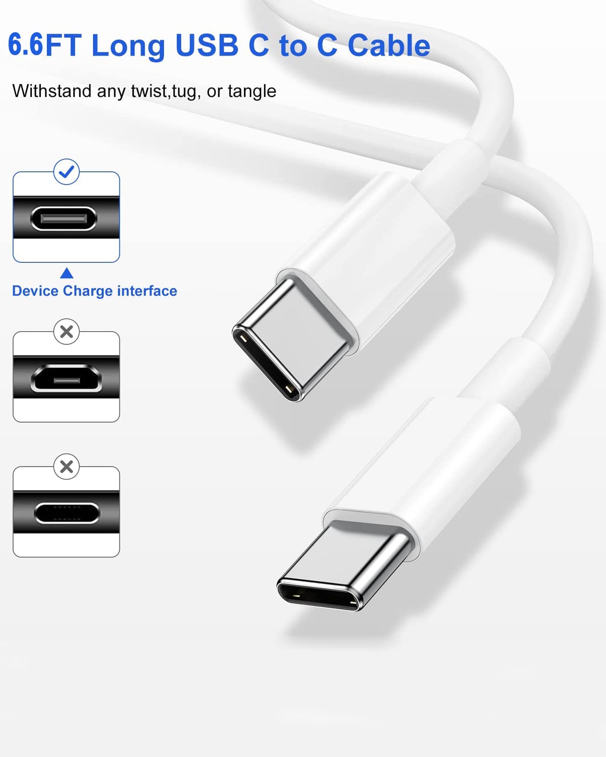 20W USB C Fast Charger for iPad Pro/Air/Mini - 2M Cable Included - Compatible with iPad Pro 12.9 (2021/2020/2018), iPad Air 5, iPad Mini 6, Pixel 6/5/4/XL/3, Galaxy S22 - Perfect for Home, Office & Travel Charging