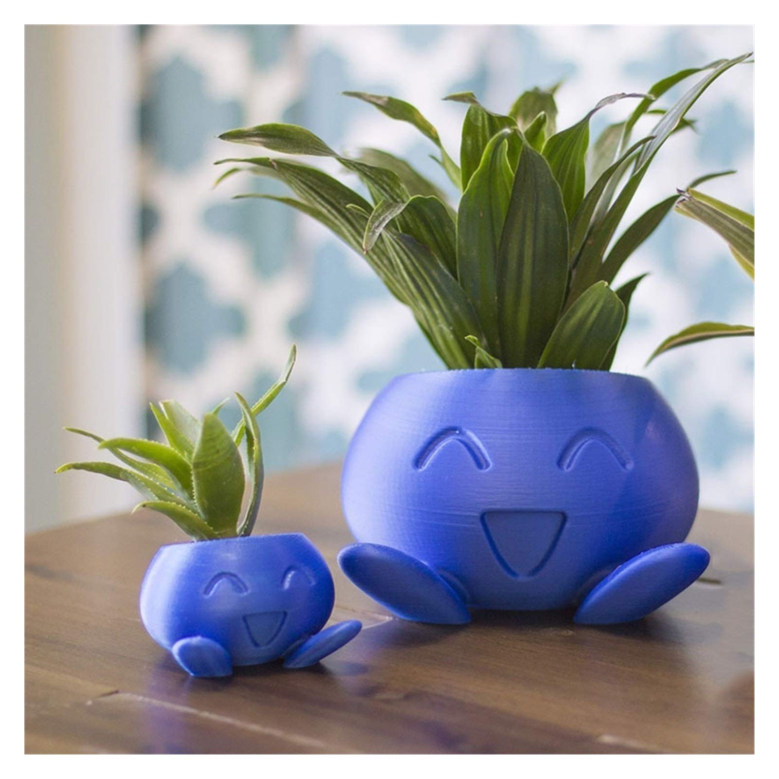 Oddish Succulent Planter - Small Blue Flower Pot for Succulents, Cacti & Air Plants | Perfect for Home, Office & Garden Decor