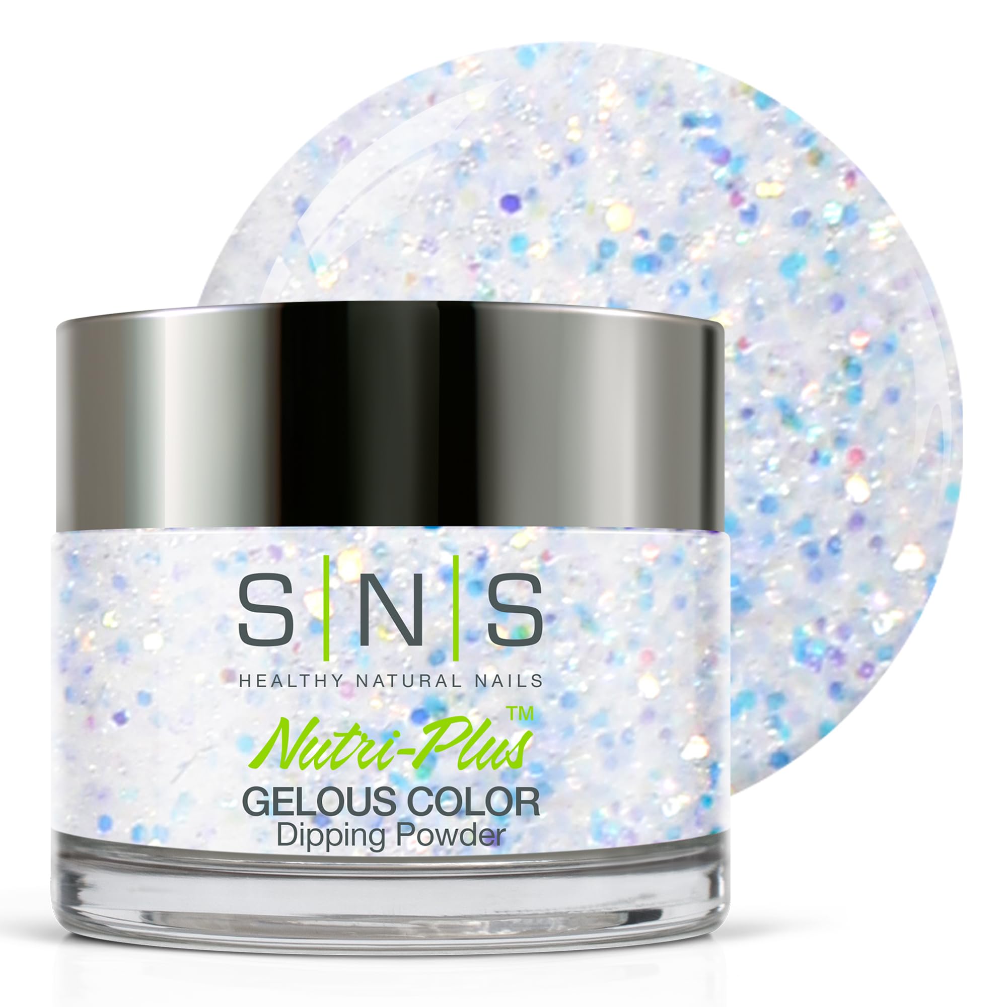 SNS Nail Dip Powder - Eternal City Gray Glitter Dipping Powder - Long Lasting 14 Days Dip Nail Color - Low Odor No UV Lamp Needed - 1oz - Perfect for Salon & Home Manicures, Nail Art Designs & DIY Nail Enthusiasts