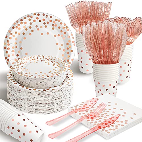 350PCS White and Rose Gold
