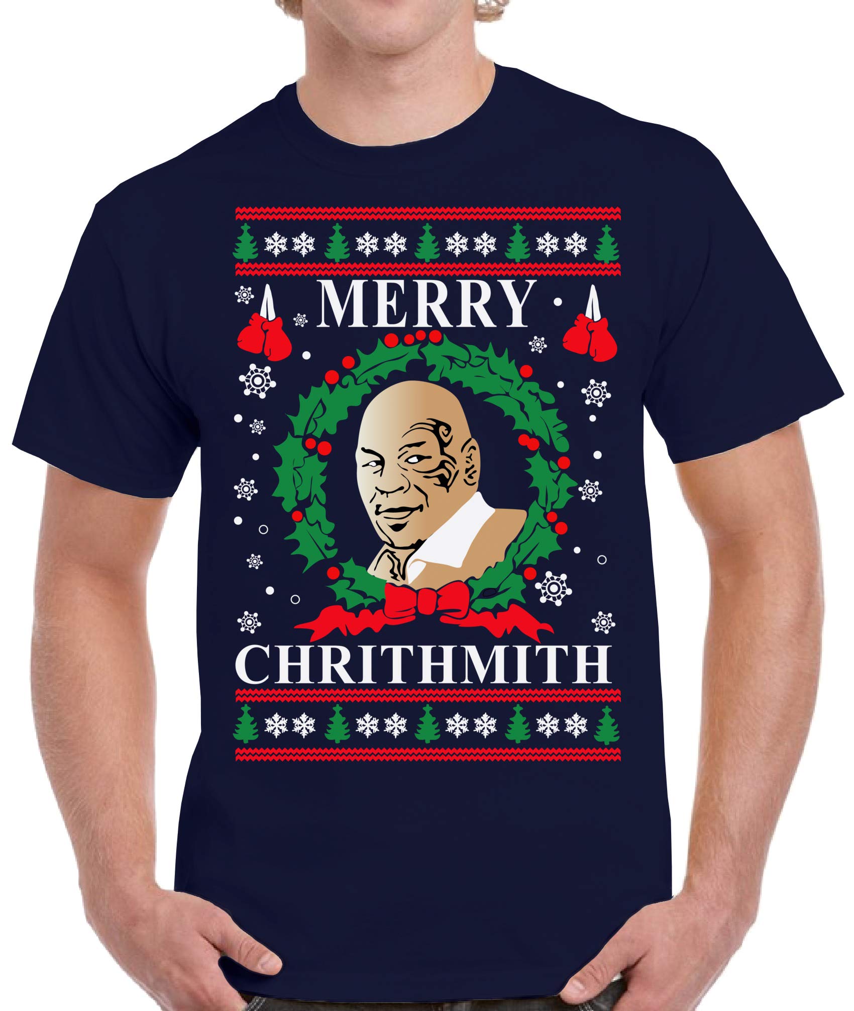 Funny Ugly Christmas Shirts for Men - Mike Tyson Holiday T-Shirt | Festive Party Outfit & Gift for Christmas Celebrations