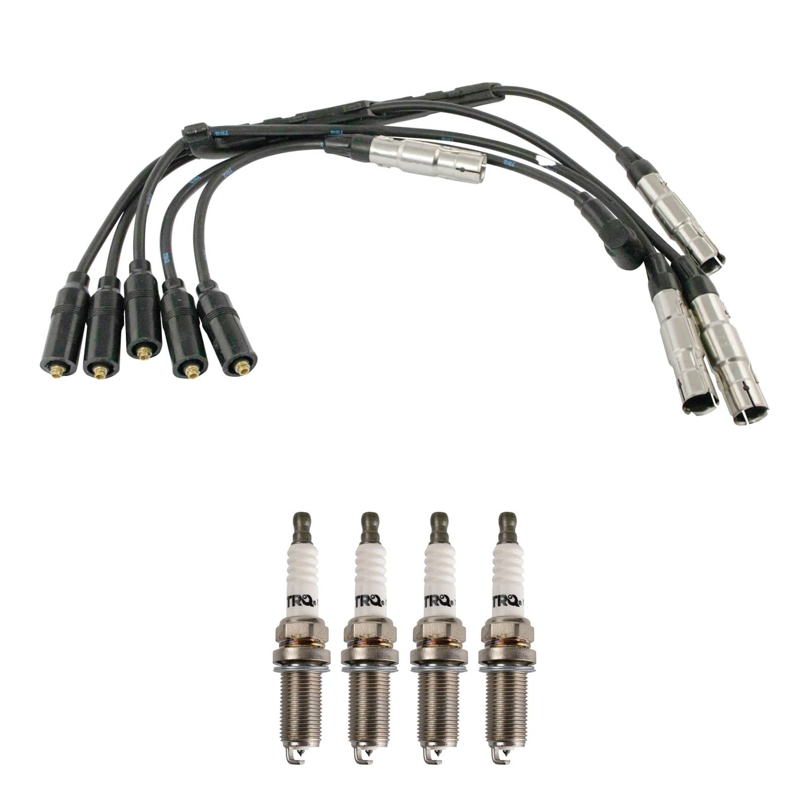 High Performance Ignition Kit with Spark Plugs & Wires - Compatible with 1995-2002 VW Cabrio, 1994-1999 Golf, 1993-1999 Jetta, 1995-1996 Passat - Perfect for Engine Tune-Ups & Performance Upgrades