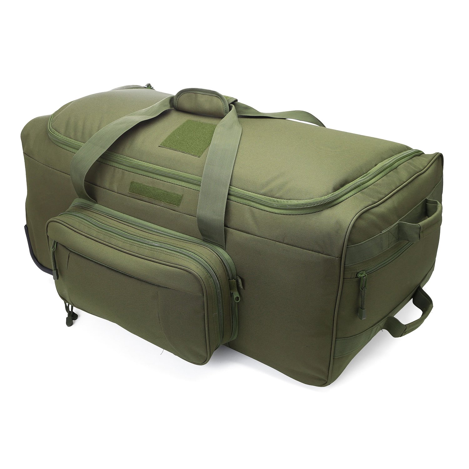 Paladins Military Deployment Bag with Wheels - Heavy Duty Large Travel Duffel Bag for Camping, Hiking & Air Travel (Green)