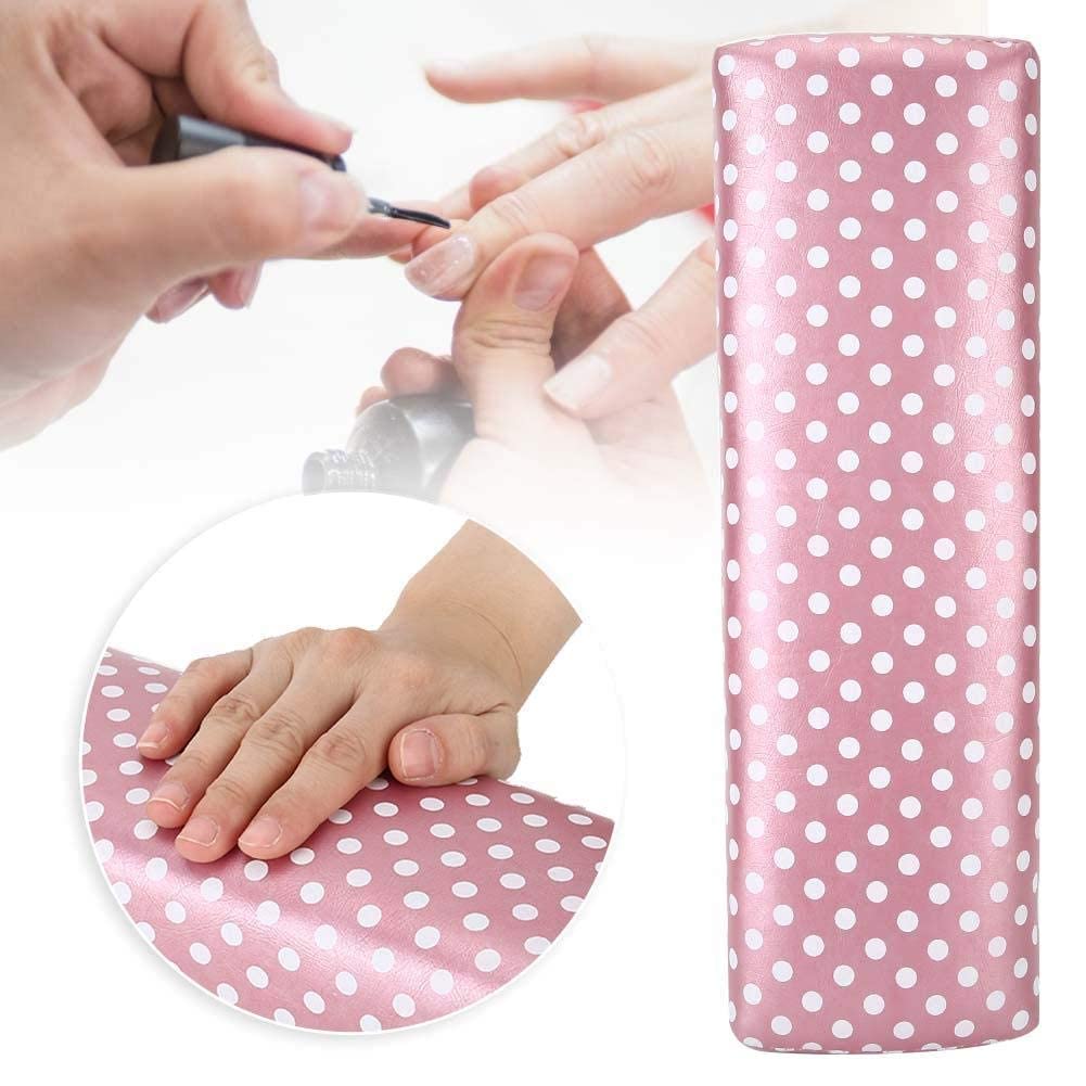Red Square Nail Art Hand Pillow - Manicure Hand & Arm Rest Stand Holder with Soft Cushion for Salon & Home Use | Perfect for Gel Polish, Acrylic Nails & Nail Art Application