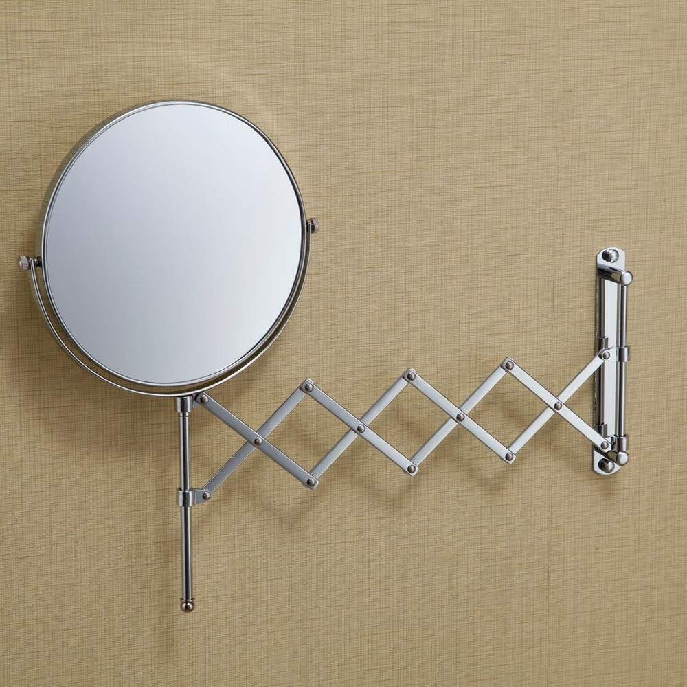 SGSG 8-Inch Wall Mounted Makeup Mirror - Double-Sided Folding Vanity Mirror with Retractable Design for Bathroom & Bedroom Decor | Perfect for Makeup Application, Skincare Routine and Hair Styling