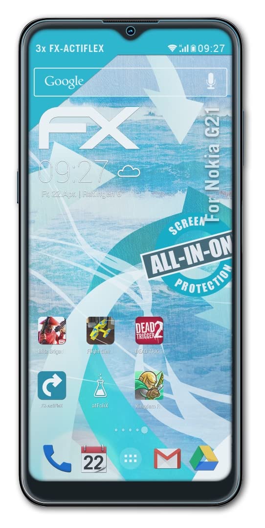 Nokia G21 Screen Protector - 3 Pack Ultra Clear Flexible FX Film - Anti-Scratch HD Protection for Nokia G21 Smartphone - Perfect for Daily Use, Gaming & Outdoor Activities