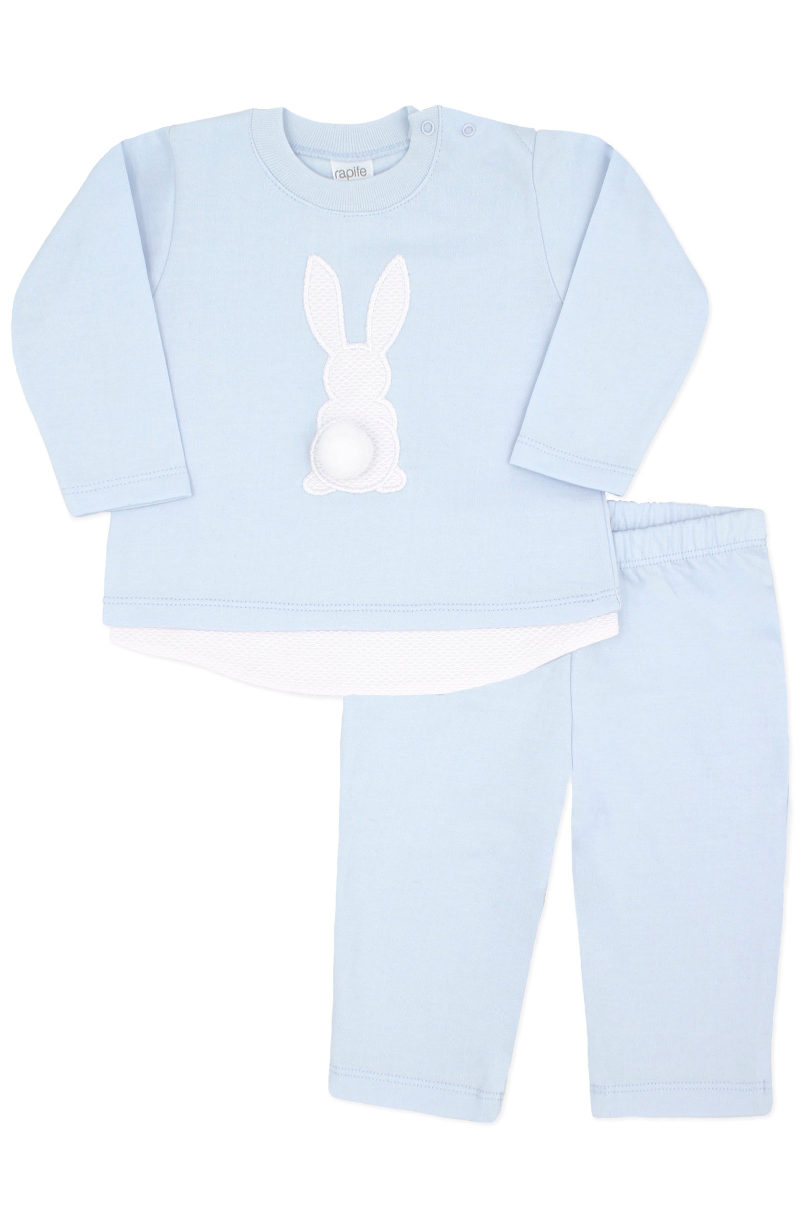Xavier Blue Bunny Tracksuit for Women - Soft Cotton Jogger Set with Hoodie, Comfortable Lounge Wear for Home, Gym, and Casual Outfits