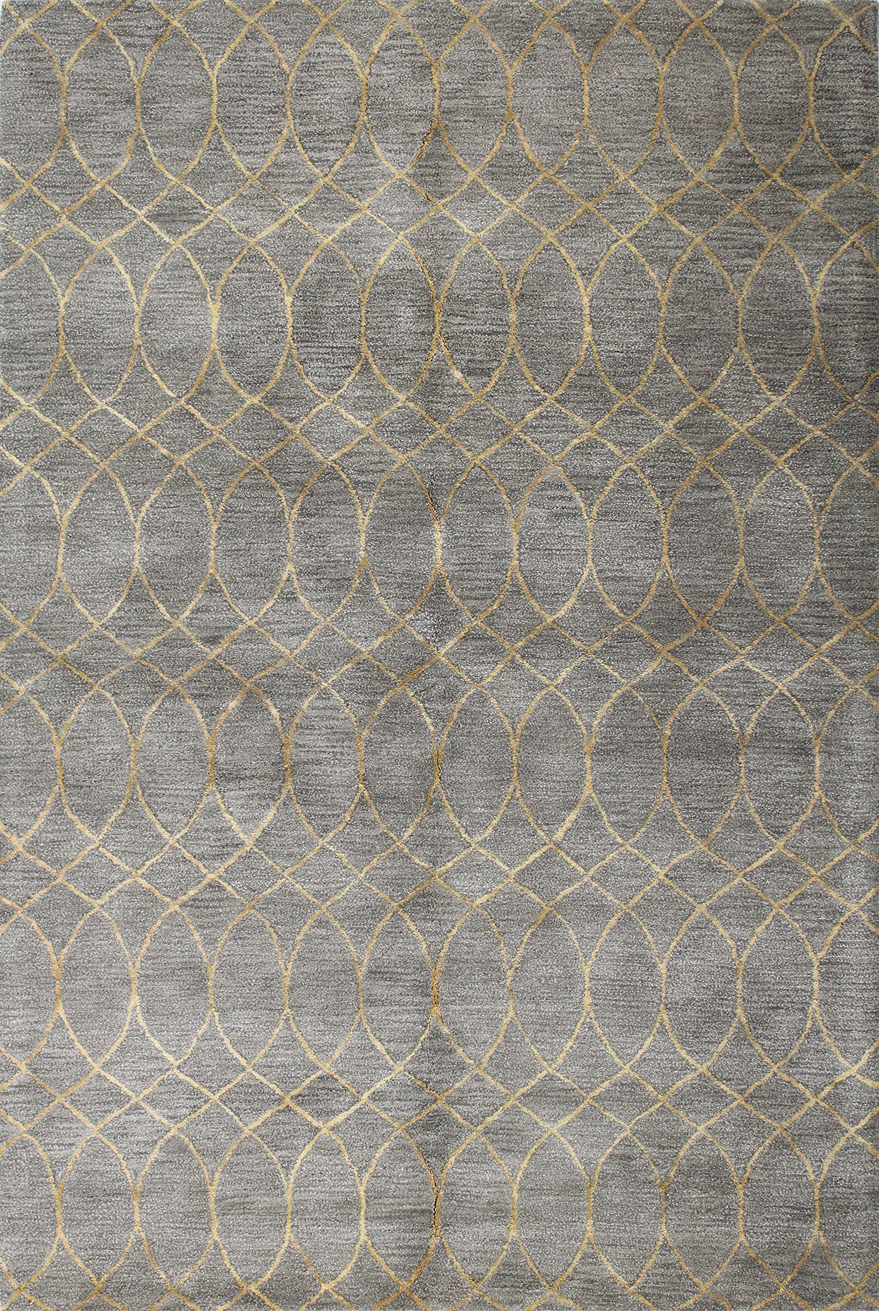 Premium Hand Tufted Wool & Viscose Area Rug 2.6' x 8' - Soft Gray Modern Rug for Living Room, Bedroom, Nursery | Cozy Home Decor, Durable Floor Carpet for Apartments & Houses