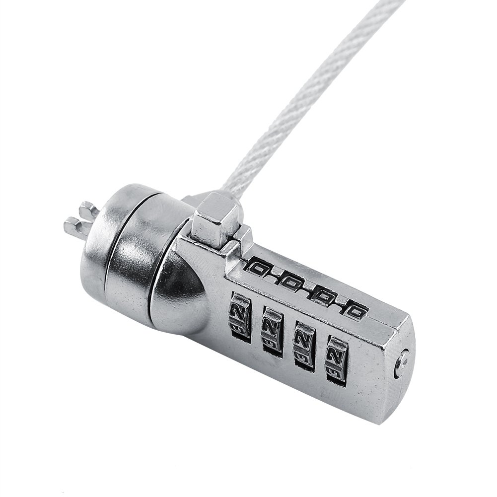 Tosuny 4-Digit Combination Laptop Lock with 6ft Security Cable - Anti-Theft Computer Lock for MacBook, Laptop, Notebook - Perfect for Office, School, Travel & Coffee Shop Security
