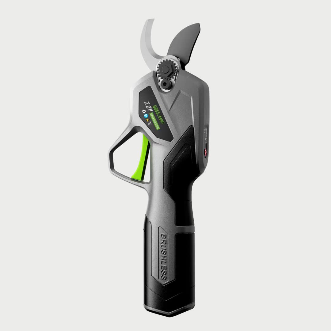 Professional Cordless Electric Pruning Shears - 7.2V Brushless Motor with 4.2AH Rechargeable Battery - 22mm (0.86 inch) Cutting Diameter - Ideal for Gardening, Landscaping, Vineyard & Orchard Maintenance