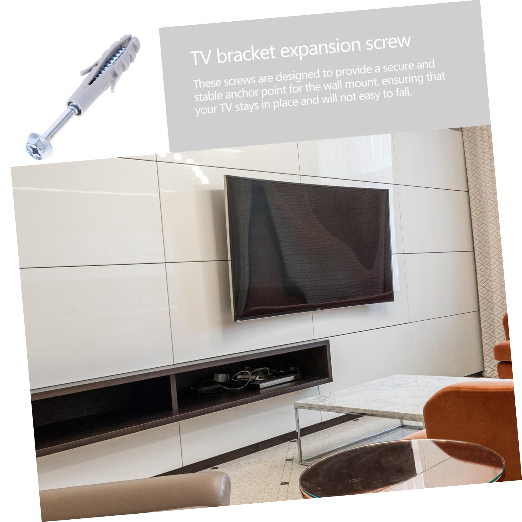 Housoutil 10 Sets Heavy Duty TV Wall Mount Brackets Anchors - Universal Screws for Brick & Drywall - Perfect for Flat Screen TVs in Living Room, Bedroom, or Office