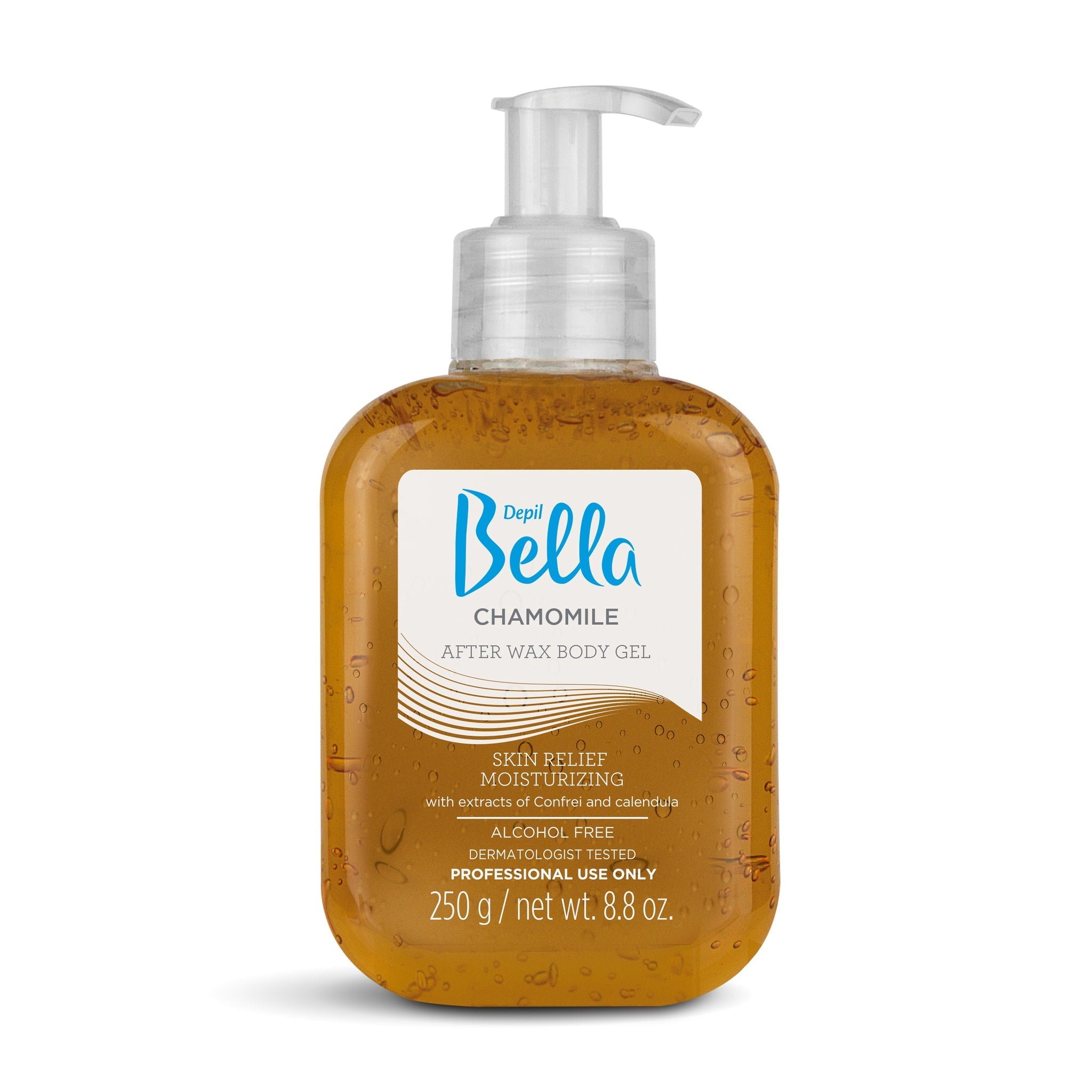 Depil Bella Post Waxing Chamomile Body Gel 250g (6-Pack) - Soothing After-Wax Care for Smooth Skin | Ideal for Home Waxing & Salon Use