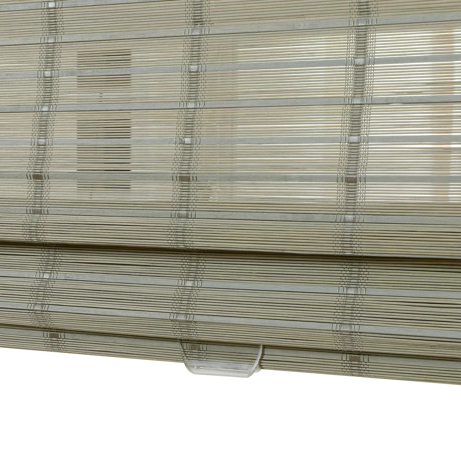 Sybil Bamboo Roman Shade in Green Haze - Natural Eco-Friendly Window Treatment for Living Room & Bedroom