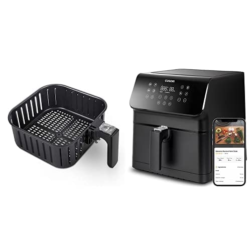 COSORI 5.8QT Air Fryer with Extra Frying Basket - Black Nonstick, Dishwasher-Safe for Healthy Cooking | Perfect for Family Meals, Snacks & Quick Weeknight Dinners