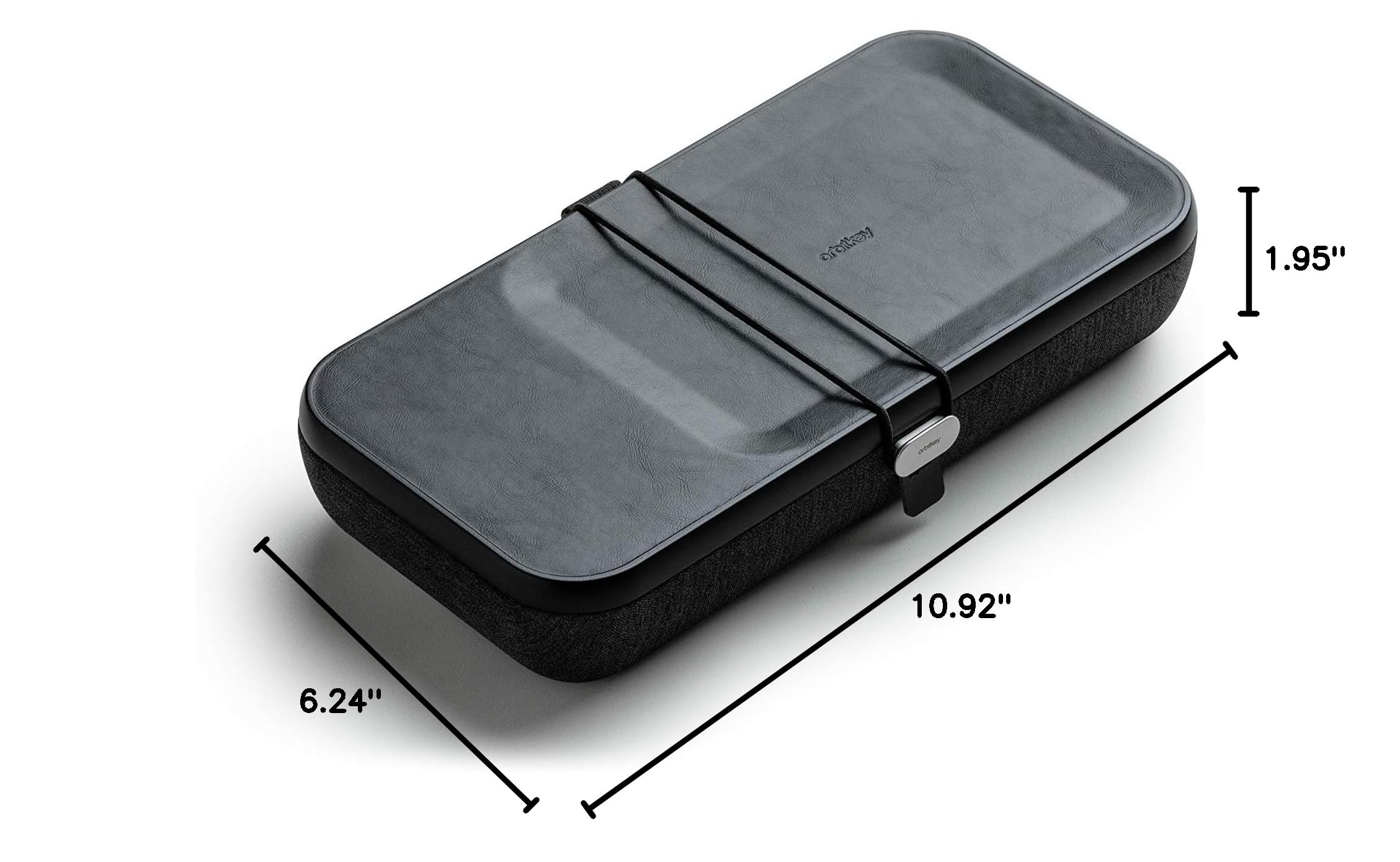 Orbitkey Nest - Premium Portable Desk Organizer with Wireless Charger | Customizable Polycarbonate & Nylon Case | Durable Zinc Alloy Frame | 9.5x4.7x1.6 Inches (Black) | Perfect for Office, Home & Travel Organization
